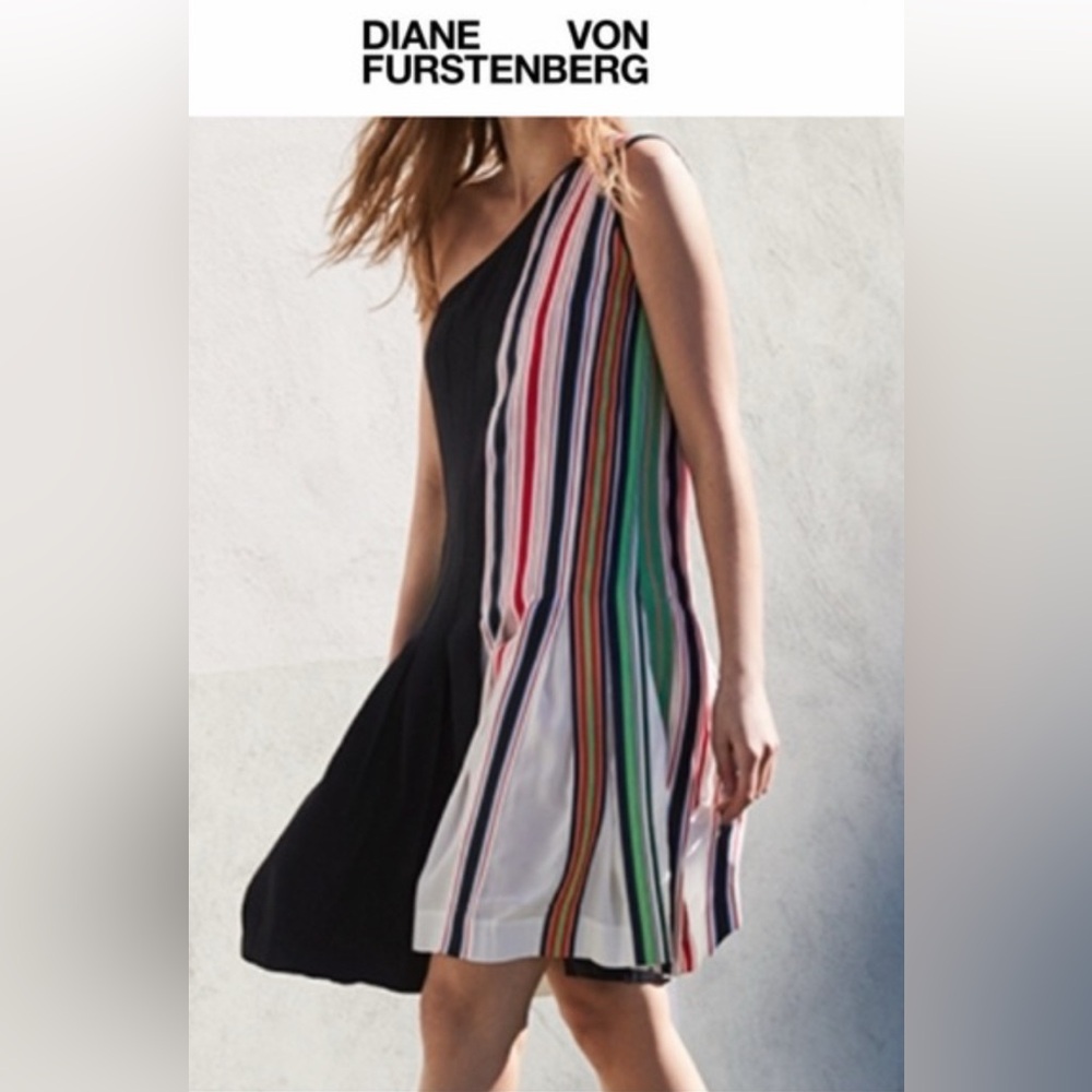 Diane Von Furstenberg Amrita One Shoulder Dress with tags